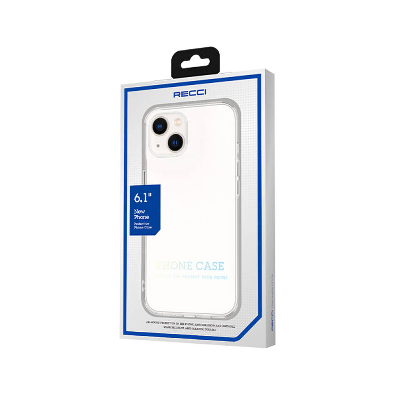 Apple iPhone 13 Case Airbag Transparent Shock Absorbing Silicone Designed Recci Clarity Series Cover - 3