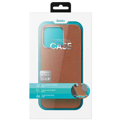 Apple iPhone 13 Case Benks Magnetic Genuine Leather Case - 7