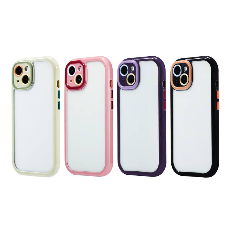 Apple iPhone 13 Case Camera Protected Colorful Edge Frame Design Zore Vitamin Cover - 2