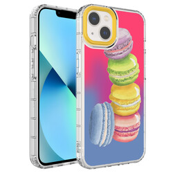Apple iPhone 13 Case Camera Protected Colorful Patterned Hard Silicone Zore Korn Cover - 14