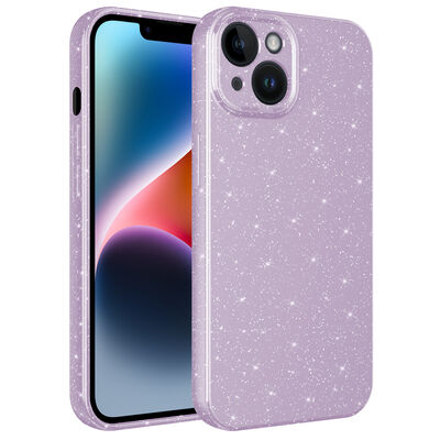 Apple iPhone 13 Case Camera Protected Glittery Luxury Zore Cotton Cover - 4