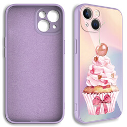 Apple iPhone 13 Case Camera Protected Patterned Hard Silicone Zore Epoksi Cover - 2