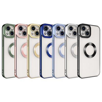 Apple iPhone 13 Case Camera Protected Zore Omega Cover With Logo - 2