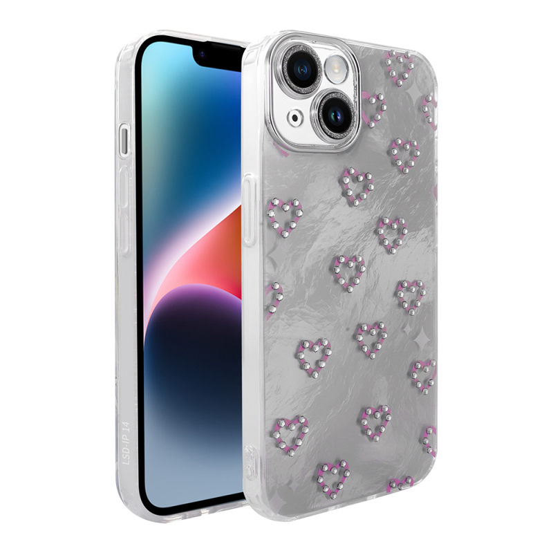 Apple iPhone 13 Case Camera Protection Figured Zore Ponti Silicone Cover - 4