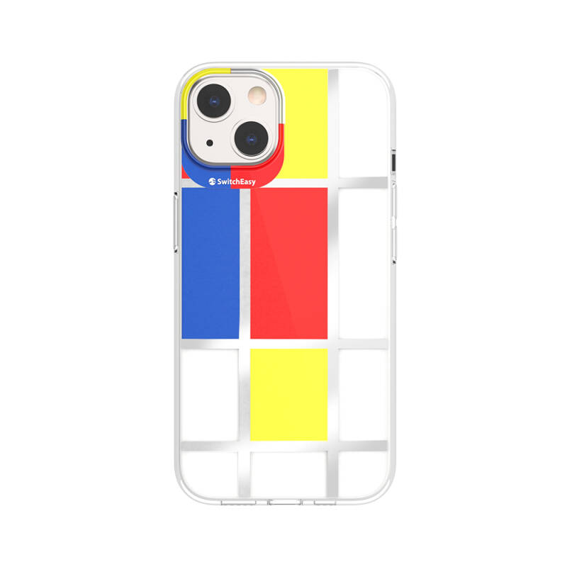 Apple iPhone 13 Case Double IMD Printed Licensed Switcheasy Artist Mondrian Cover - 1