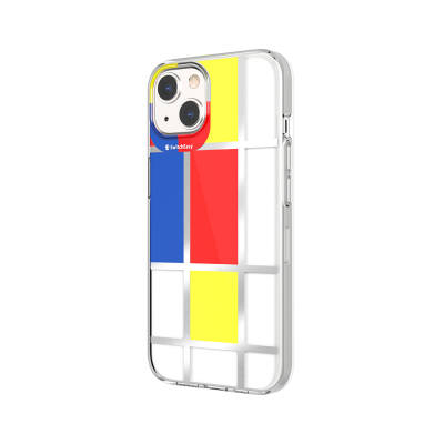 Apple iPhone 13 Case Double IMD Printed Licensed Switcheasy Artist Mondrian Cover - 4