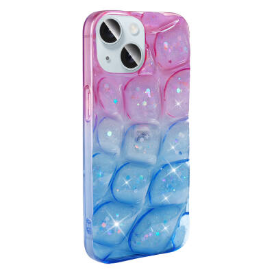 Apple iPhone 13 Case Glittery 3D Patterned Zore Hacar Cover - 5