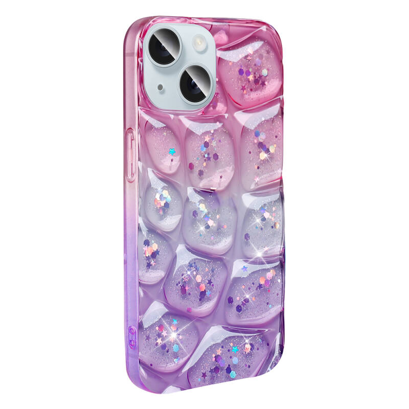 Apple iPhone 13 Case Glittery 3D Patterned Zore Hacar Cover - 6