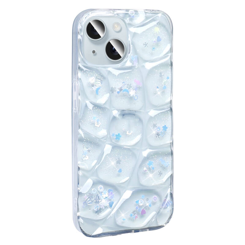 Apple iPhone 13 Case Glittery 3D Patterned Zore Hacar Cover - 12