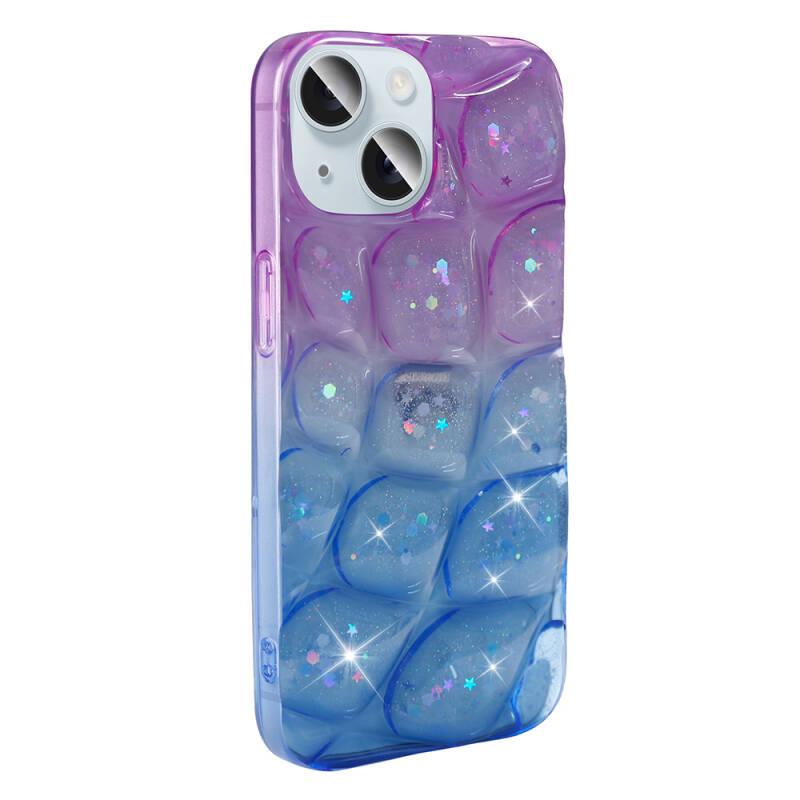 Apple iPhone 13 Case Glittery 3D Patterned Zore Hacar Cover - 13