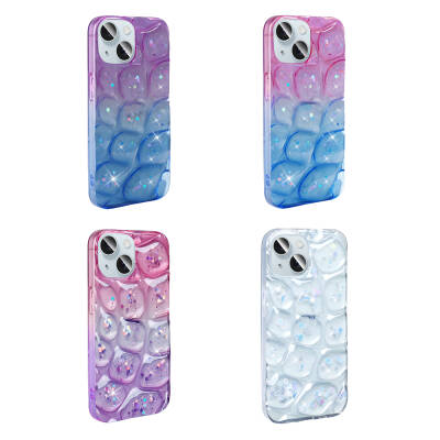 Apple iPhone 13 Case Glittery 3D Patterned Zore Hacar Cover - 2