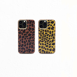 Apple iPhone 13 Case Kajsa Glamorous Series Leopard Combo Cover - 8