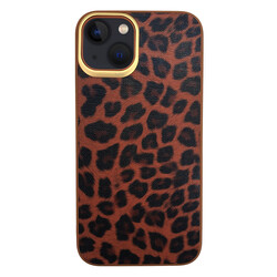 Apple iPhone 13 Case Kajsa Glamorous Series Leopard Combo Cover - 11