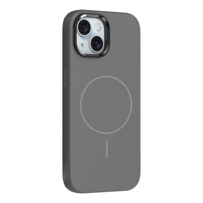 Apple iPhone 13 Case M-Safe Charging Enabled Metal Camera Frame Zore Edi Silicone Cover - 9