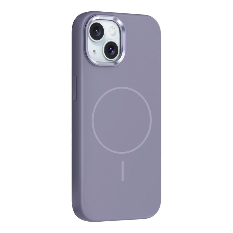Apple iPhone 13 Case M-Safe Charging Enabled Metal Camera Frame Zore Edi Silicone Cover - 10