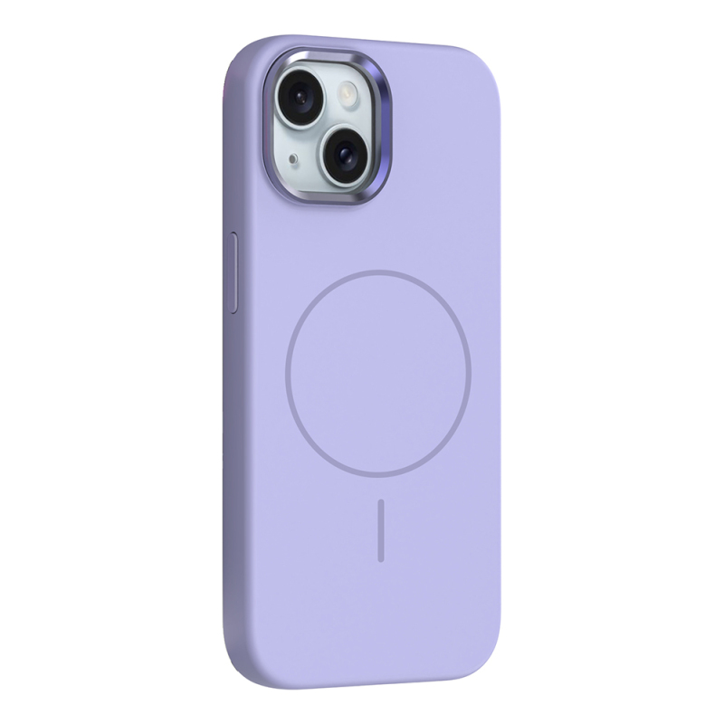 Apple iPhone 13 Case M-Safe Charging Enabled Metal Camera Frame Zore Edi Silicone Cover - 6