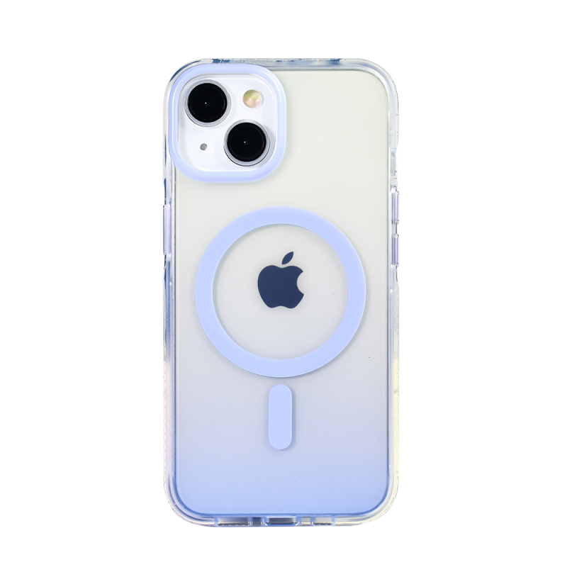 Apple iPhone 13 Case M-safe Charging Feature Transparent Color Transition Zore Toros Cover - 4