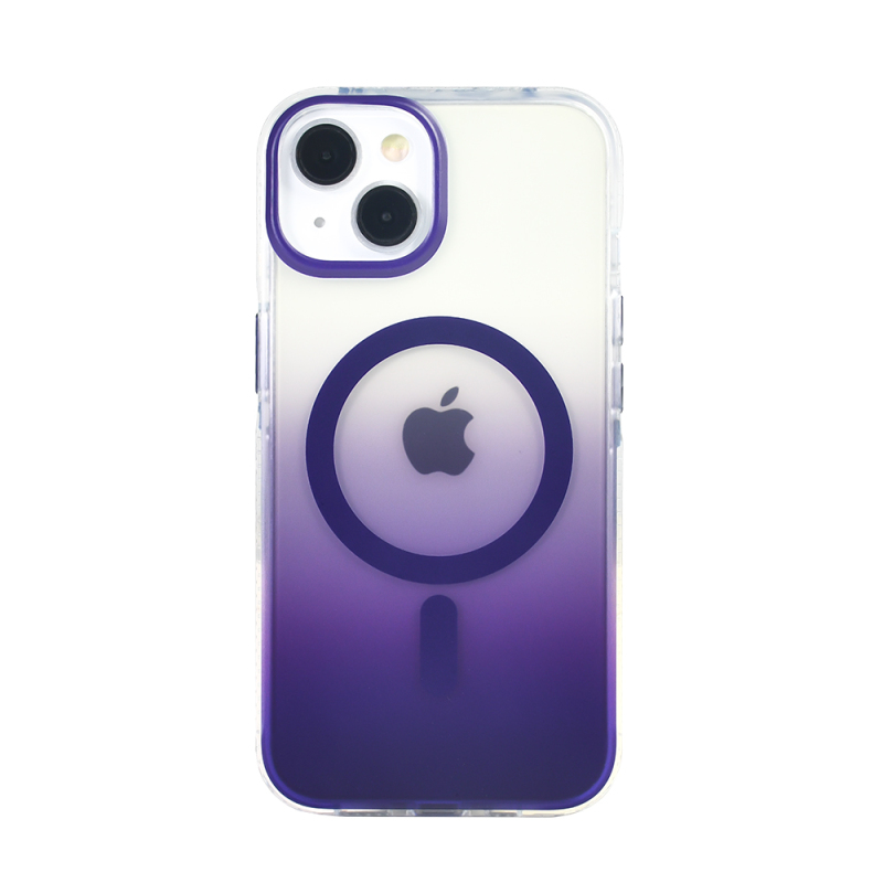 Apple iPhone 13 Case M-safe Charging Feature Transparent Color Transition Zore Toros Cover - 6
