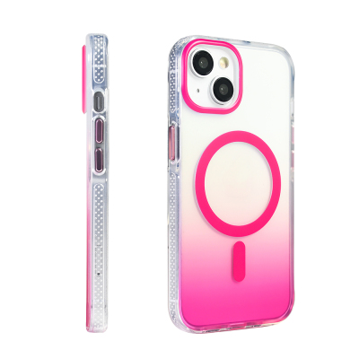 Apple iPhone 13 Case M-safe Charging Feature Transparent Color Transition Zore Toros Cover - 13