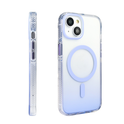 Apple iPhone 13 Case M-safe Charging Feature Transparent Color Transition Zore Toros Cover - 19