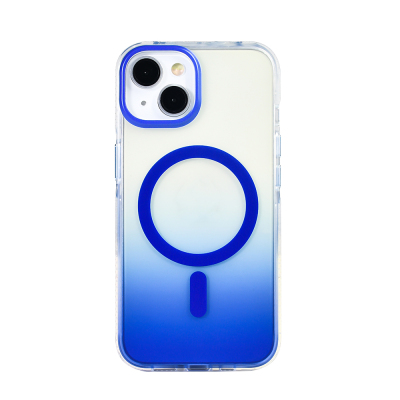 Apple iPhone 13 Case M-safe Charging Feature Transparent Color Transition Zore Toros Cover - 2