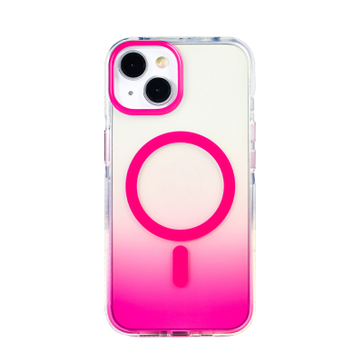 Apple iPhone 13 Case M-safe Charging Feature Transparent Color Transition Zore Toros Cover - 7