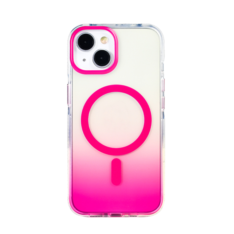 Apple iPhone 13 Case M-safe Charging Feature Transparent Color Transition Zore Toros Cover - 7