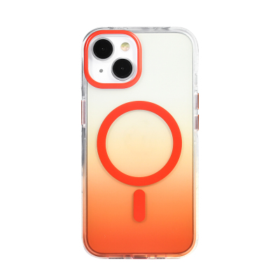 Apple iPhone 13 Case M-safe Charging Feature Transparent Color Transition Zore Toros Cover - 8