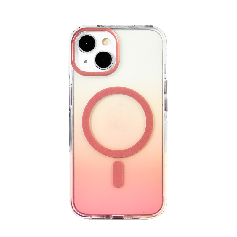 Apple iPhone 13 Case M-safe Charging Feature Transparent Color Transition Zore Toros Cover - 10