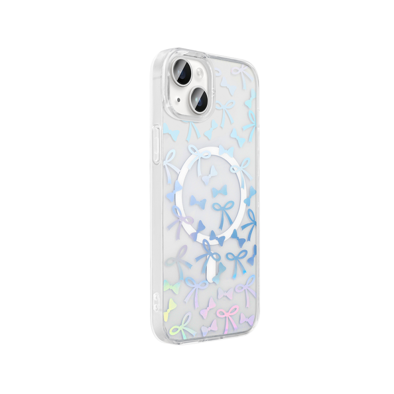 Apple iPhone 13 Case M-Safe Charging Transparent Zore Folk Hard Cover - 11
