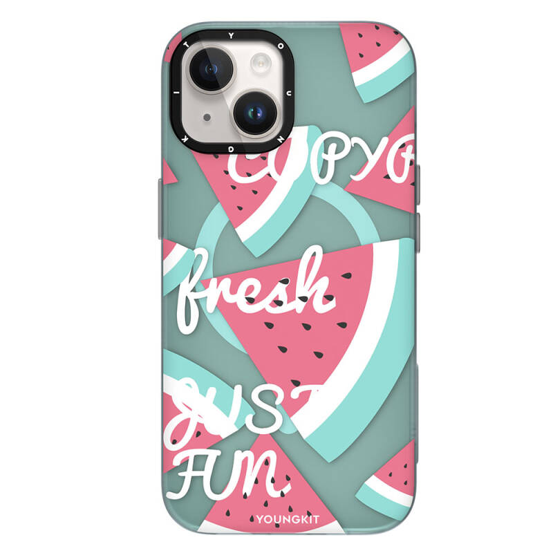 Apple iPhone 13 Case Magsafe Charging Featured Summer Fruit Patterned Youngkit Fruity Flavor Series Cover - 3