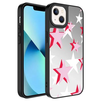 Apple iPhone 13 Case Mirror Patterned Camera Protected Glossy Zore Mirror Cover - 8