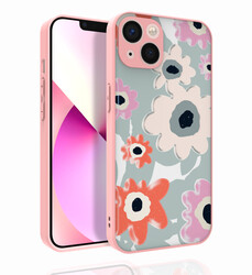 Apple iPhone 13 Case Patterned Camera Protected Glossy Zore Nora Cover - 1