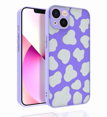 Apple iPhone 13 Case Patterned Camera Protected Glossy Zore Nora Cover - 8