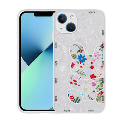 Apple iPhone 13 Case Patterned Hard Silicone Zore Mumila Cover - 8