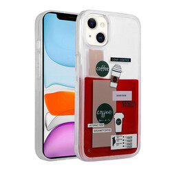 Apple iPhone 13 Case Patterned Liquid Zore Drink Silicone Cover - 2