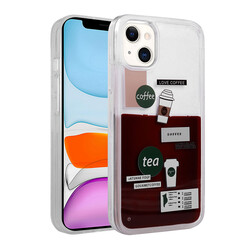 Apple iPhone 13 Case Patterned Liquid Zore Drink Silicone Cover - 3