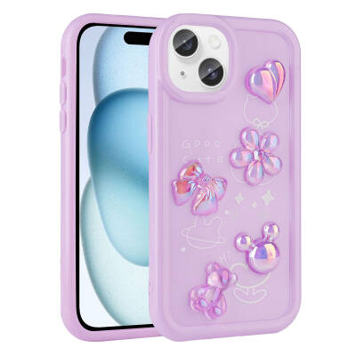 Apple iPhone 13 Case Relief Figured Shiny Zore Toys Silicone Cover - 2