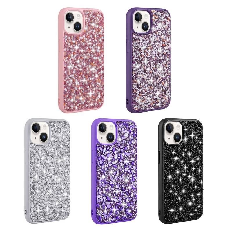 Apple iPhone 13 Case Shiny Stone Design Zore Linea Cover - 2