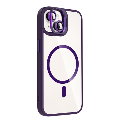 Apple iPhone 13 Case Stand Camera Lens Gift M-Safe Charging Feature Zore Etro Cover - 12