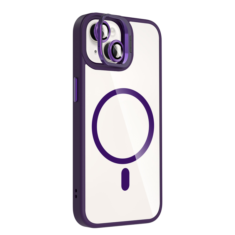 Apple iPhone 13 Case Stand Camera Lens Gift M-Safe Charging Feature Zore Etro Cover - 12