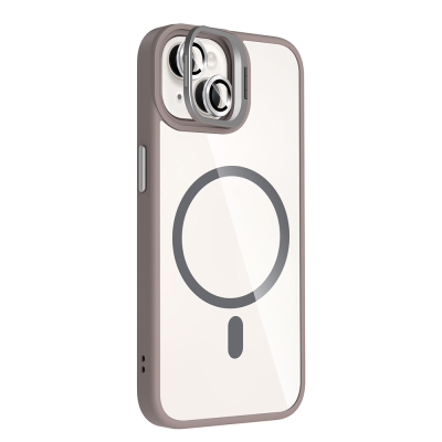 Apple iPhone 13 Case Stand Camera Lens Gift M-Safe Charging Feature Zore Etro Cover - 18