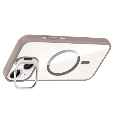 Apple iPhone 13 Case Stand Camera Lens Gift M-Safe Charging Feature Zore Etro Cover - 19