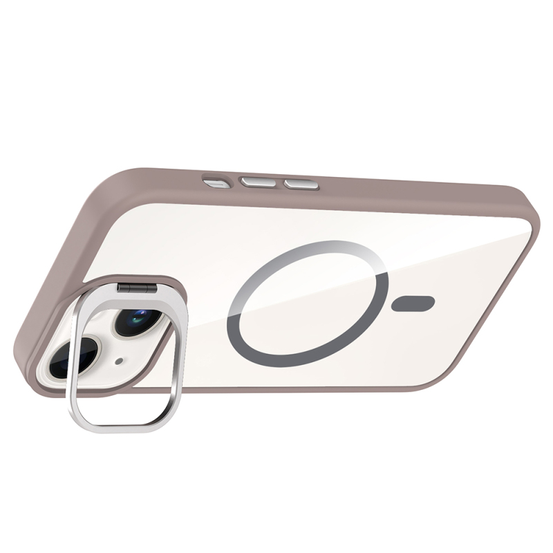 Apple iPhone 13 Case Stand Camera Lens Gift M-Safe Charging Feature Zore Etro Cover - 19