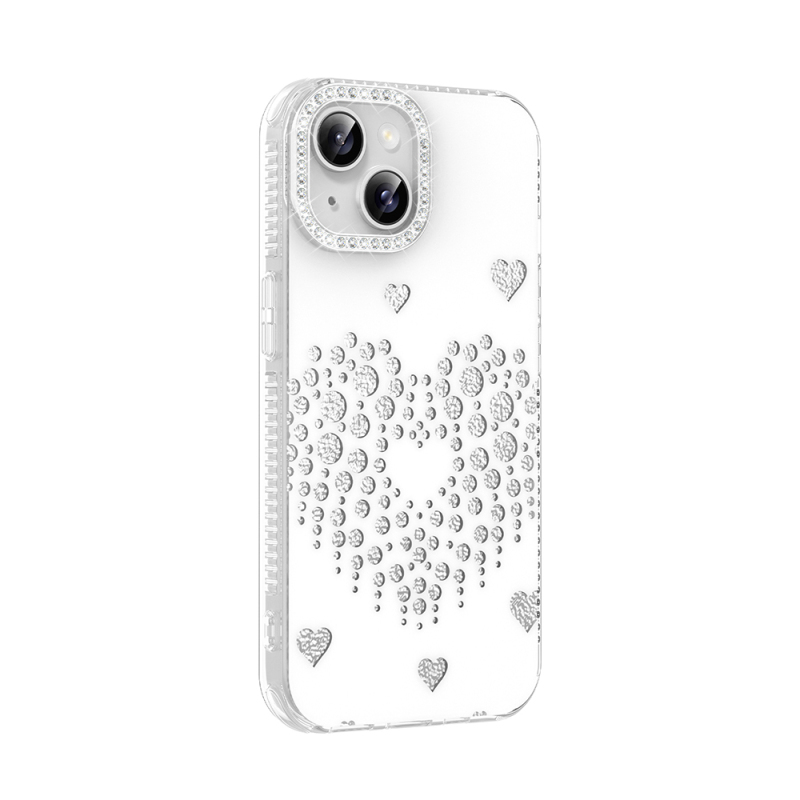 Apple iPhone 13 Case Teardrop Rhinestones Zore Rivas Hard PC Cover - 7