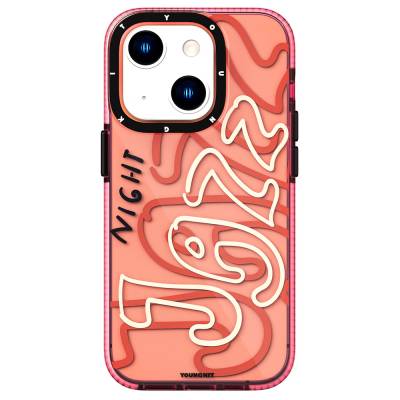 Apple iPhone 13 Case Transparent Color Text Themed Design YoungKit Jazz Series Cover - 7