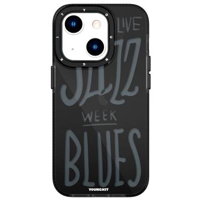 Apple iPhone 13 Case Transparent Color Text Themed Design YoungKit Jazz Series Cover - 3