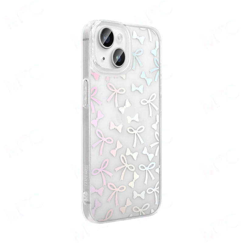 Apple iPhone 13 Case Transparent Figured Zore Folk Hard Cover - 10