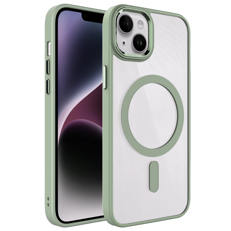 Apple iPhone 13 Case Wireless Charging Zore Krom Magsafe Silicone Cover - 18
