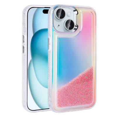 Apple iPhone 13 Case with Airbag Colored Back Surface Bead Design Zore Kumul Cover - 11